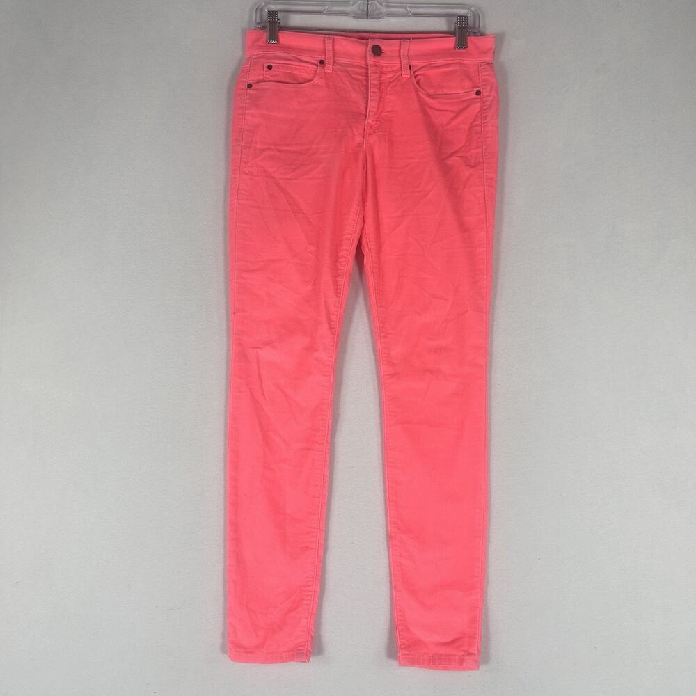 Gap 1969 Velour Corduroy Chino Pants Women 26 Regullar Legging Jean Skinny Pink